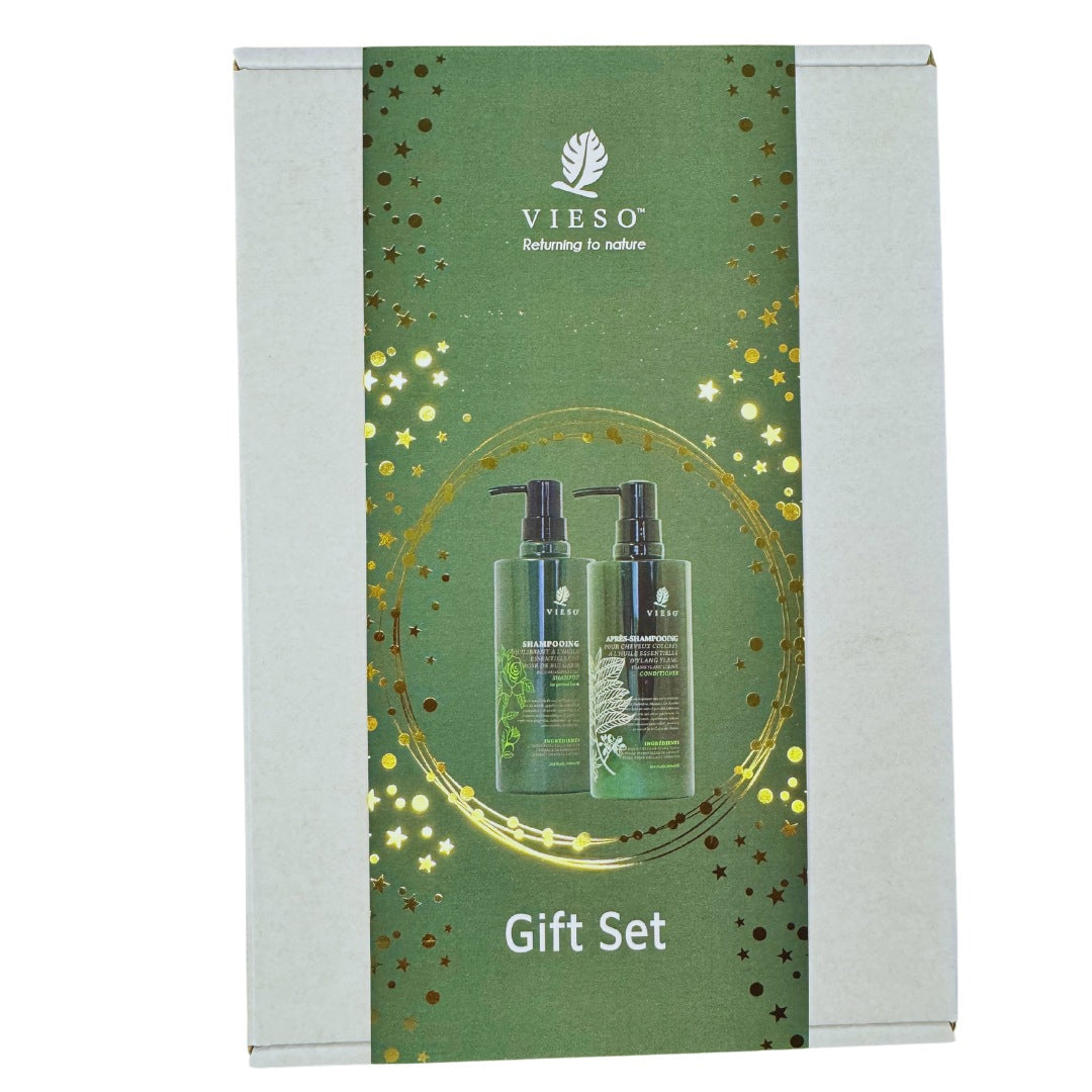Vieso Gift Box -Hilseilevälle ja rasvoittuvalle hiukselle -Perilla Shampoo & Hoitoaine