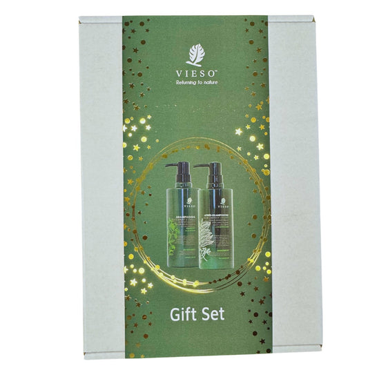 Vieso Gift Box -Kihartuville/taipuisille hiuksille -Bulgarian Rose Shampoo & Hoitoaine