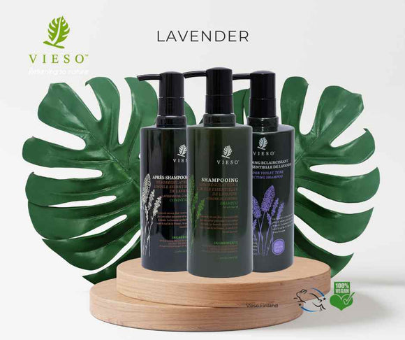 Lavender-Tuoteperhe hennoille ja rasvoittuville hiuksille