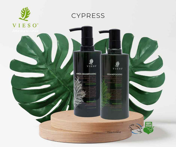 Cypress-Hiustuoteperhe hiustenlähtöön ja hiusnystyn aktivoimiseen