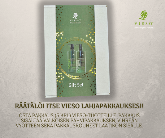 Lahjaboxi + Vyöte Vieso tuotteille.